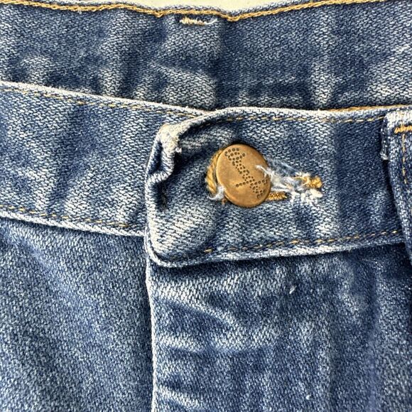 Vtg Wrangler 936PWD Western Rodeo Blue Denim Jeans Mens 35x30 - Picture 2 of 7